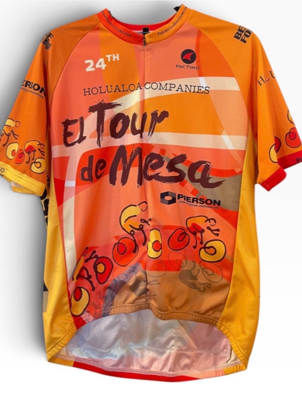 Pactimo Mens Cycling Jersey El Tour de Mesa Multicolor Short sleeve size: XL
